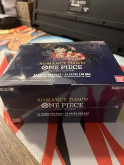 One Piece Card Game Romance Dawn OP-01 Booster Box Sealed - English White Bottom - Image 1