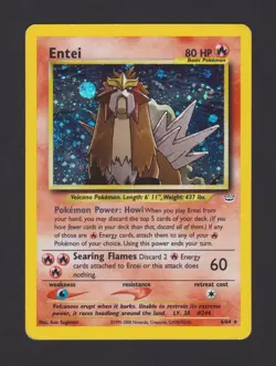 Entei Holo Neo Revelation 6/64 ENG - Pokemon Card Rare Holographic - Image 1