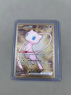 Mew EX Gold Full Art 151 Metal Card 205/165 Pokemon Card TCG NM - Image 1