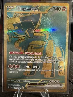 Pokemon TCG Ting-Lu EX Scarlet & Violet Paldean Fates Hyper Rare Card 244/091 - Image 1