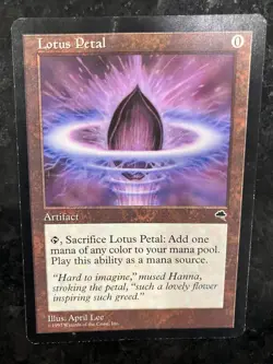 Magic the Gathering - Lotus Petal Tempest Regular, Lightly Played - Image 1