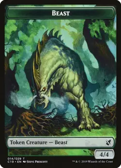 10 Beast Token (014/029) / Wurm Token (021/029) - Commander 2019 - MtG - Image 1