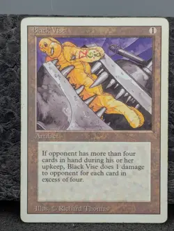 HP - Black Vise - Revised Edition - Magic The Gathering Heavily Played English - Image 1