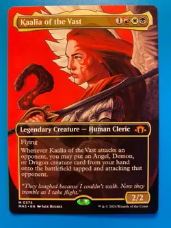 MTG 1x BORDERLESS Kaalia of the Vast 375 Modern Horizons 3 Magic Gathering x1 NM - Image 1