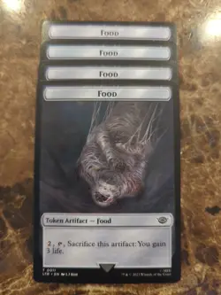 (4) Food Token (0011) *PLAYSET* NM Universes Beyond: The Lord of the Rings MTG - Image 1