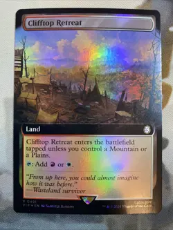 Clifftop Retreat (Extended Art FOIL) - Universes Beyond: Fallout (PIP) NM - Image 1