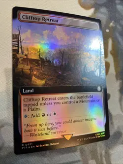 Clifftop Retreat (Extended Art FOIL) - Universes Beyond: Fallout (PIP) NM - Image 3