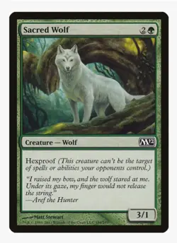 Sacred Wolf | MTG | Magic 2012 (M12) | Wolf | Hexproof | LP - Image 1