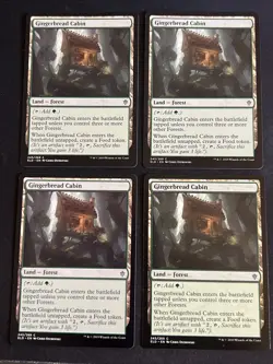 4x Gingerbread Cabin (245) Throne of Eldraine LP MTG Magic x4 Playset - Image 1