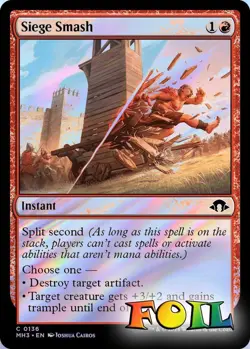 Siege Smash 0136 MTG Modern Horizons 3 Common NP Foil - Image 1