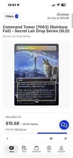 Magic: The Gathering Secret Lair Drop NM Rainbow Foil Command Tower (7063) - Image 1