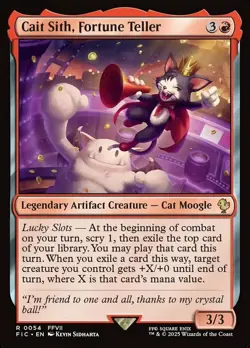 Mint/Near-Mint, English - 1 x MTG Cait Sith, Fortune Teller - Surge Foil Command - Image 1