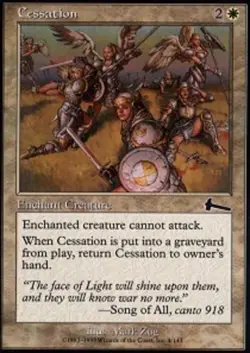 Slightly Played, English - 1 x MTG Cessation - Foil Urza's Legacy - Image 1