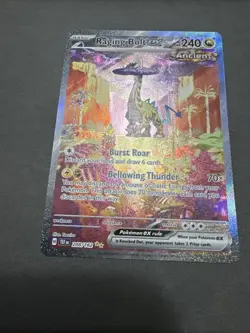 Pokemon TCG Raging Bolt EX Scarlet & Violet Temporal Forces Holo Card 208/162 - Image 2