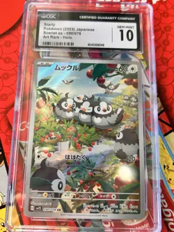 2023 Pokemon Starly AR 090/078 Scarlet ex SV1s Japanese CGC 10 Gem Mint - Image 1