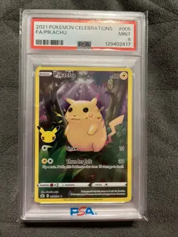 3 Pokemon Pikachu 005/025 2021 Celebrations PSA 7, PSA 8, & PSA 9 Lot Of 3!🔥⚡ - Image 3