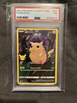 3 Pokemon Pikachu 005/025 2021 Celebrations PSA 7, PSA 8, & PSA 9 Lot Of 3!🔥⚡ - Image 5