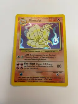 Pokemon TCG Ninetales Base Set 12/102 Holo Unlimited Holo Rare - Image 1