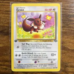 Pokemon TCG Eevee Jungle 1st Edition Card 51/64, Regular Common, Beautiful NM - Image 1