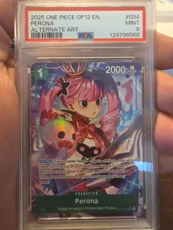 One Piece Card Perona Parallel OP12 Eng PSA 9 Trading Card Rare Collectible - Image 3