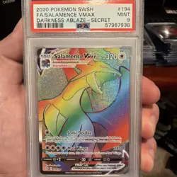Salamence VMAX 194/189 - Darkness Ablaze - Graded PSA 9 MINT Pokemon Card - Image 1