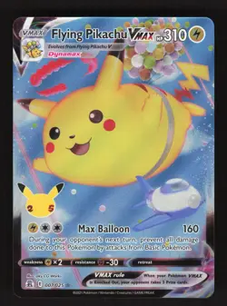 Flying Pikachu VMAX 007/025 Pokemon Celebrations Holo Full Art Card - Image 1