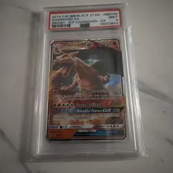 Pokemon TCG Charizard GX Detective Pikachu Black Star Promo Card SM195 PSA 9 - Image 1