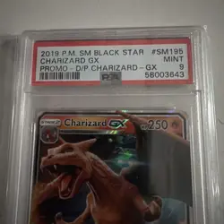 Pokemon TCG Charizard GX Detective Pikachu Black Star Promo Card SM195 PSA 9 - Image 2
