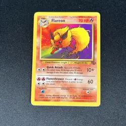 Flareon 19/64 Jungle Set Non-Holo Rare Pokemon Card WOTC LP - Image 1