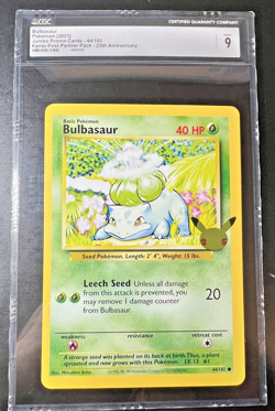 2021 Baulbasaur Jumbo Promo Card 44/102 Kano First Partner Pack CGC 9 - Image 2