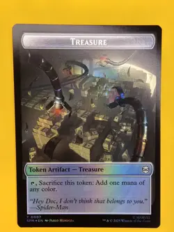 MTG Magic Marvel's Spider-Man SPM Spider / Treasure Double-Sided Token#3 Foil - Image 2