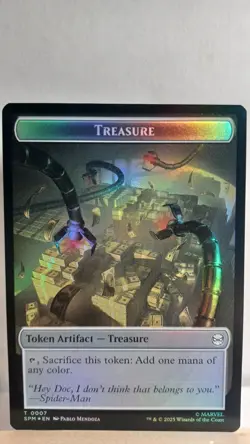 Spider // Treasure Foil Token [NM] - MTG SPM - Image 2