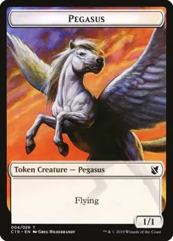 10 Human Token (003/029) / Pegasus Token (004/029) - Commander 2019 - MtG - Image 2