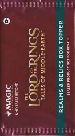 The Lord of the Rings: Tales of Middle-Earth Realms & Relics Box Topper Pack Mtg - Image 1