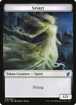 10 Human Token (003/029) / Spirit Token (005/029) - Commander 2019 - MtG - Image 2