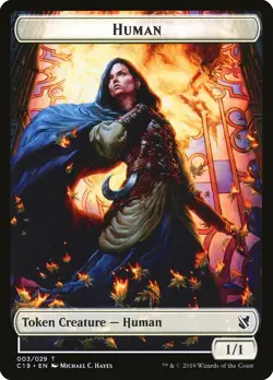 10 Human Token (003/029) / Drake Token (008/029) - Commander 2019 - MtG - Image 1