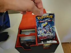Pokemon collection TCG Black Red deck box and collection:details in Description - Image 3