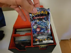 Pokemon collection TCG Black Red deck box and collection:details in Description - Image 4