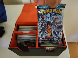 Pokemon collection TCG Black Red deck box and collection:details in Description - Image 5