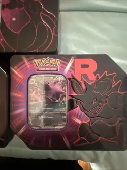Pokemon TCG Team Rocket Tin Collection (3) Destined Rivals, No Packs, Has Promos - Image 2