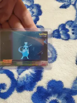 1998 TOPPS POKEMON # 21 INTRODUCTIONS HOLOFOIL BLUE LOGO MEWTWO STRIKES HOLO - Image 1