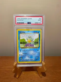 Graded PSA MINT 9 Pokemon Squirtle Base Set 63/102 never been played before! - Image 1