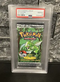 PSA 10 GEM MINT 1st Edition Jungle Booster Pack Scyther Art (1999) - Image 1