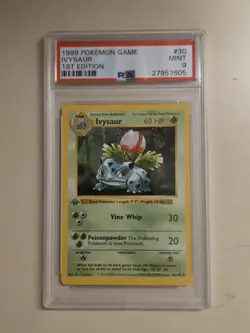 Pokemon TCG 1st Edition Shadowless Ivysaur #30/102 - 1999 Base Set - PSA 9 MINT! - Image 1
