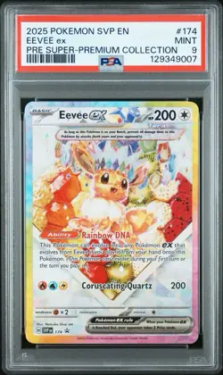 2025 Pokemon SVP EN Pre Super Premium Collection Eevee ex #174 PSA MINT 9 - Image 1