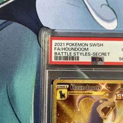 Pokemon TCG Houndoom 179 SW&SH Battle Styles Secret Rare PSA 10 - Image 2
