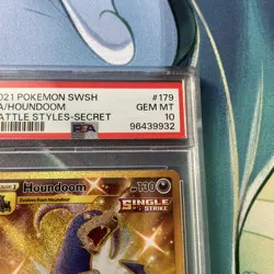 Pokemon TCG Houndoom 179 SW&SH Battle Styles Secret Rare PSA 10 - Image 3