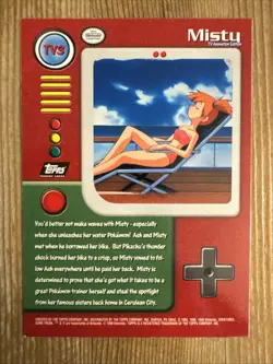 1999 Pokemon TV Animation Series 1 Misty #TV3 Black Logo NM - Image 2