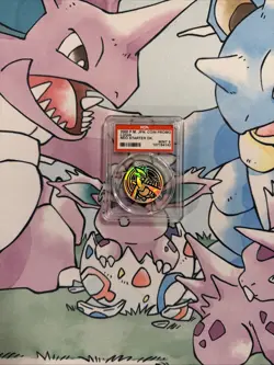 PSA 9 MINT Lugia 2000 Japanese Coin Pokemon Neo Starter Deck Promo Vintage Slab - Image 1