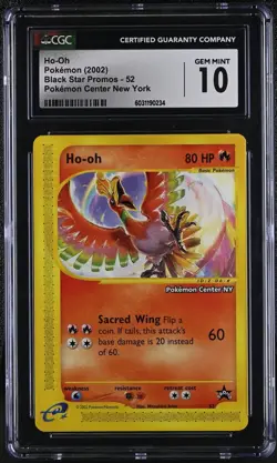 Ho-oh Pokemon Center PC NY CGC 10 - 2002 Pokemon WOTC Black Star Promos - Image 3